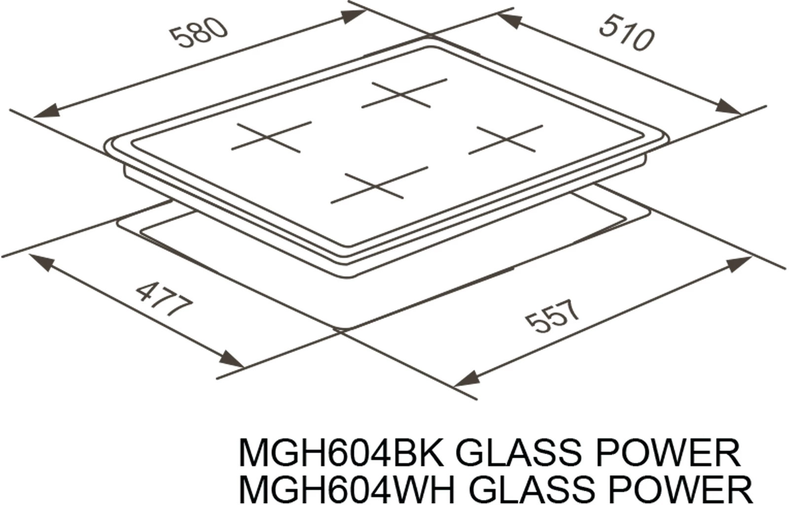 MEFERI MGH604WH GLASS POWER.1