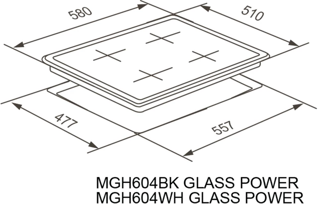 MEFERI MGH604WH GLASS POWER.1