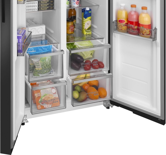 MEFERI MFR83BLACK IX TOTAL NO FROST SIDE BY SIDE COMFORT.5